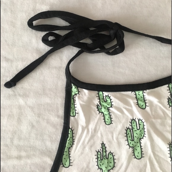 forever 21 cactus print halter top - Picture 4 of 9